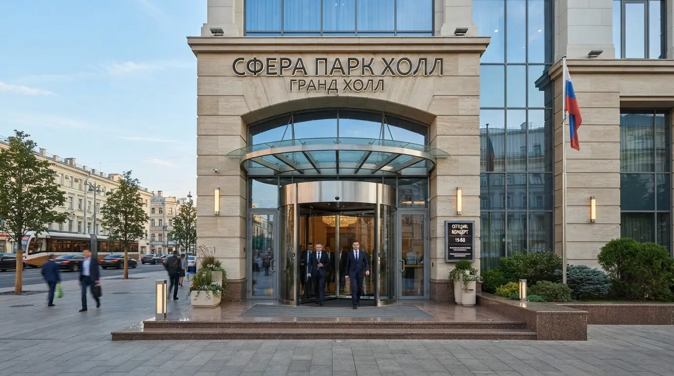 Дверь карусельного типа — пример в интерьере