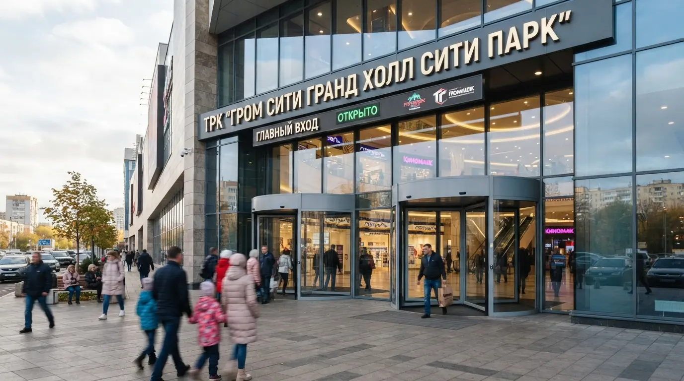Дверь карусельного типа — при естественном освещении