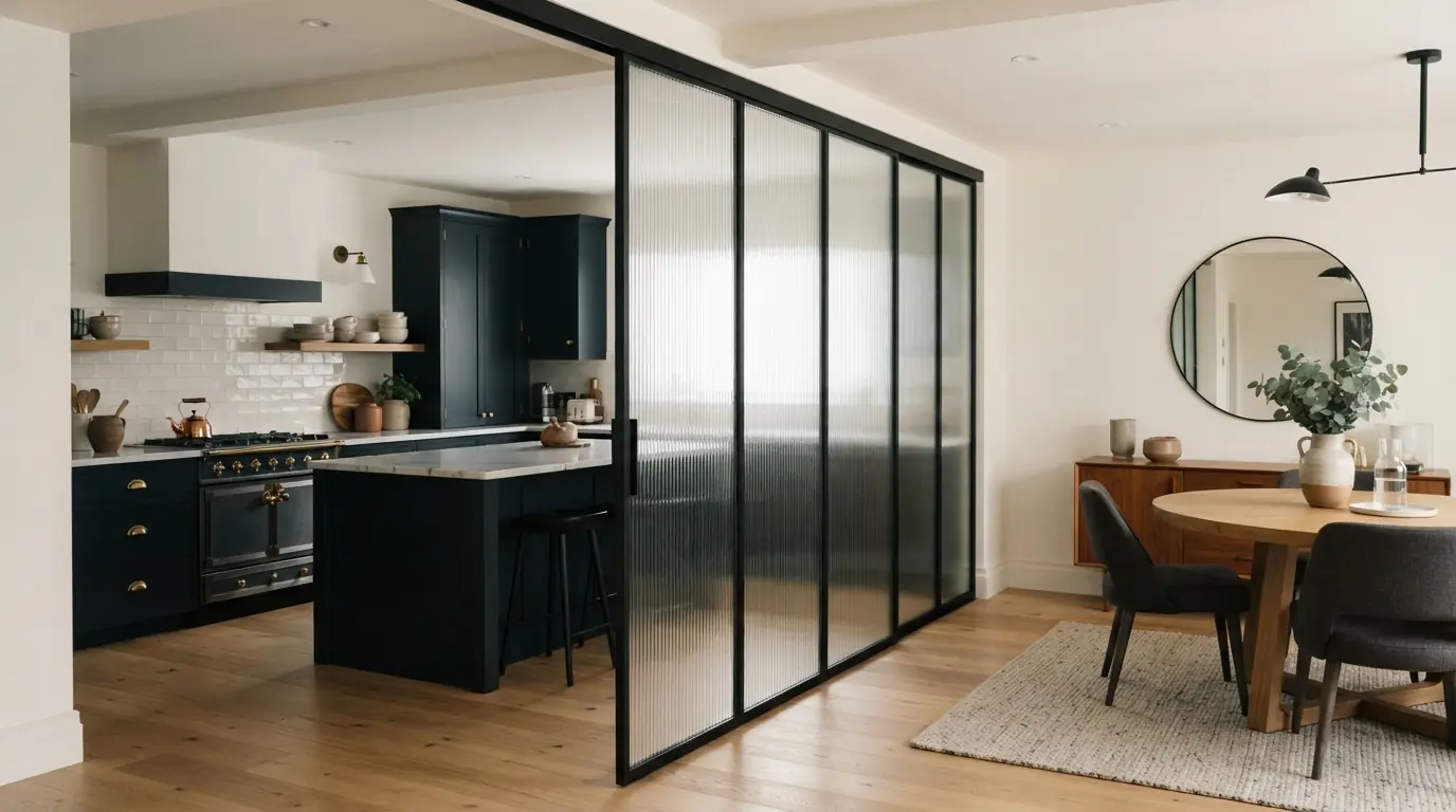 Двери межкомнатные массив со стеклом — пример в интерьере