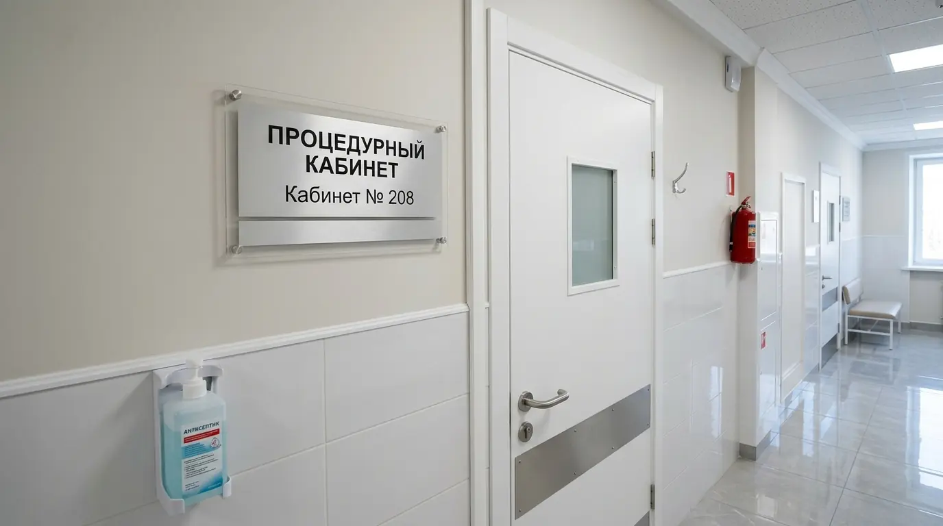 Двери для больниц — вид сбоку