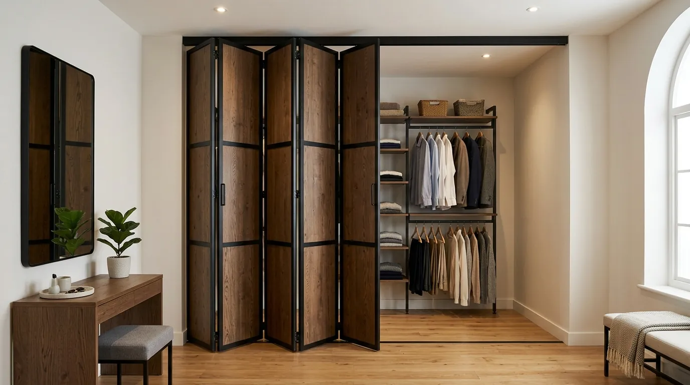 Производители дверей гармошек — вид сбоку