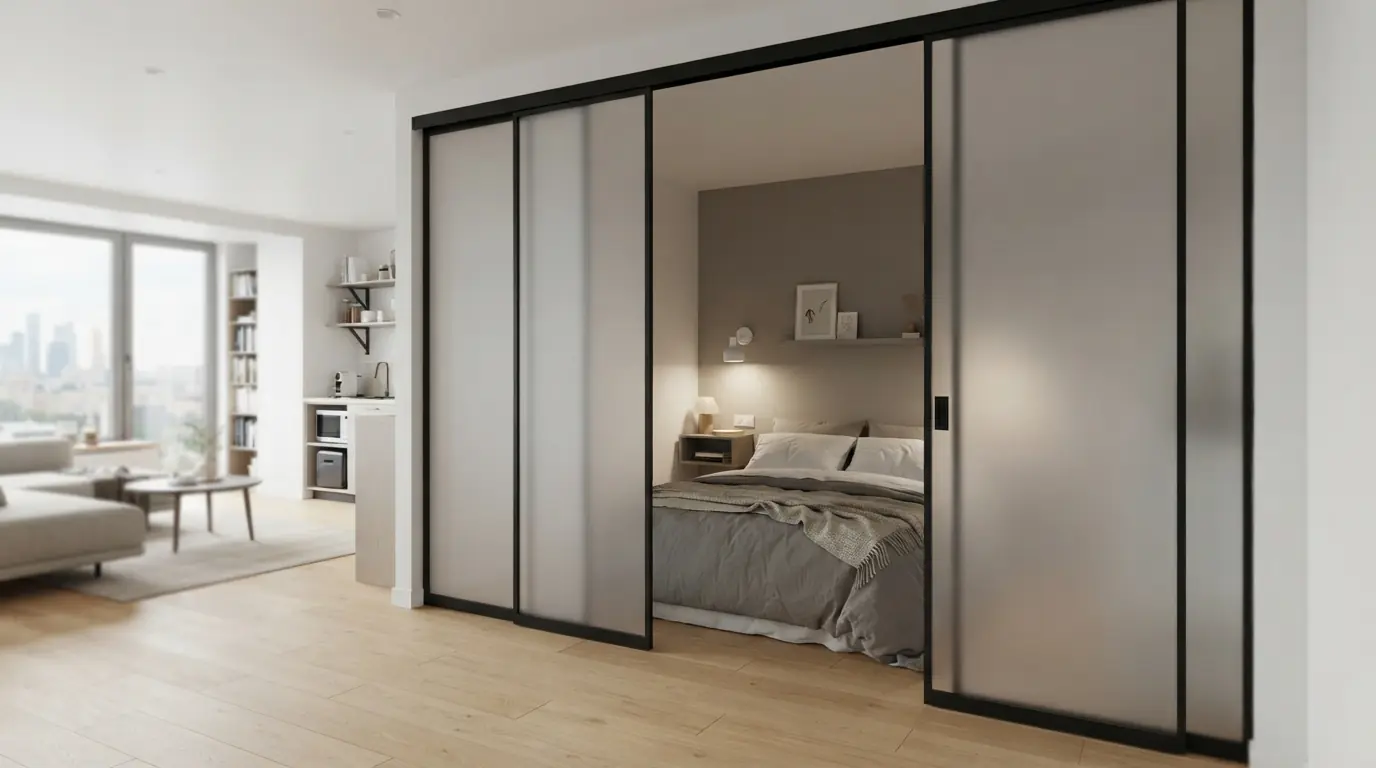 Подвесные раздвижные стеклянные двери — пример реализации проекта