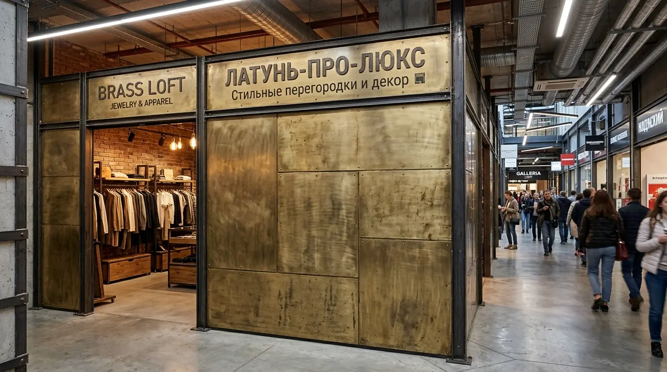Перегородки в магазине — цветовое решение