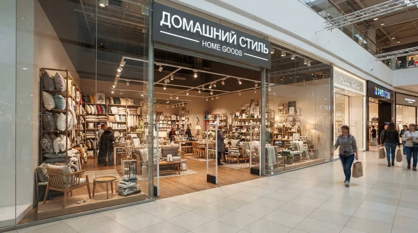 Перегородки в магазине — вид на монтаж