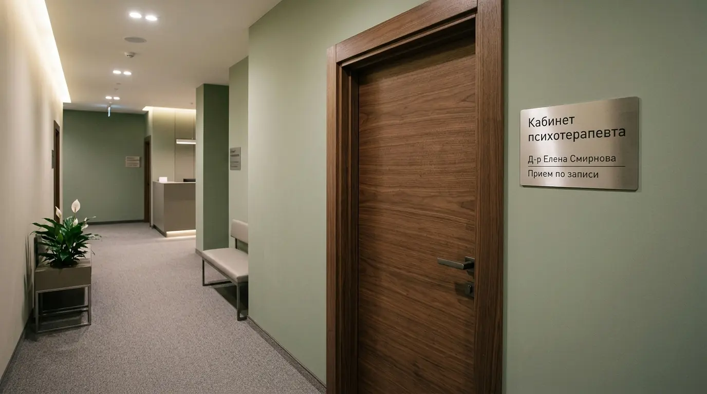 Медицинские перегородки из пластика — пример в интерьере