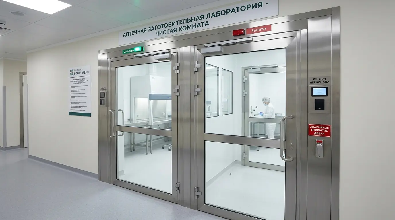 Медицинские перегородки из пластика — в вечернем освещении