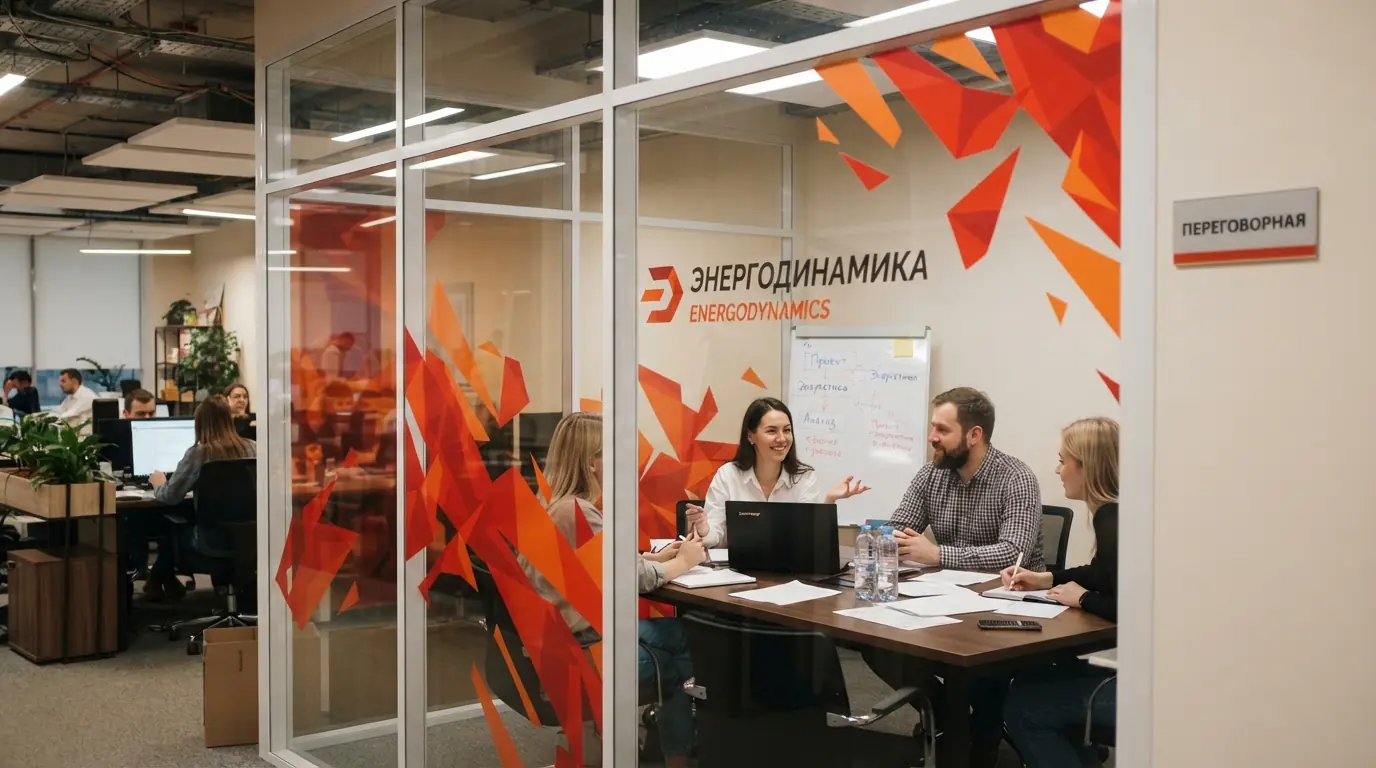 Алюминиевые офисные перегородки — вид сбоку