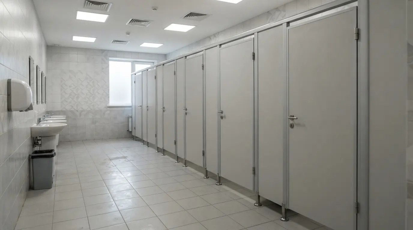 Перегородки общественных санузлов — деталь конструкции и фурнитуры